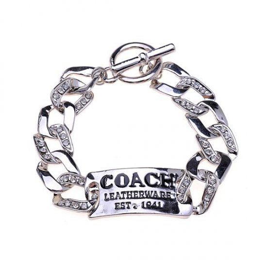 Coach Logo plate Silver Bracelets BZM | Coach Outlet Canada - Click Image to Close